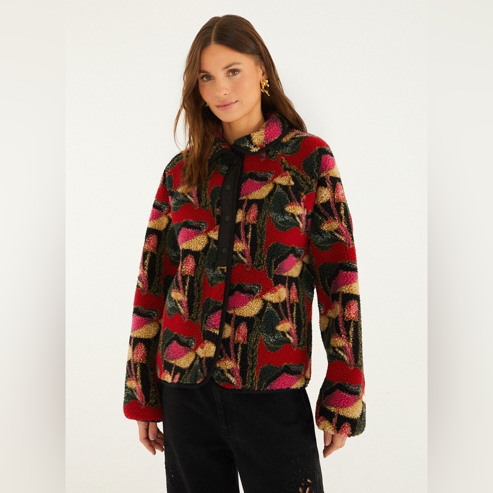 Farm Rio: Black Wild Mushrooms Fleece
Bomber Jacket - Picture 2 of 13